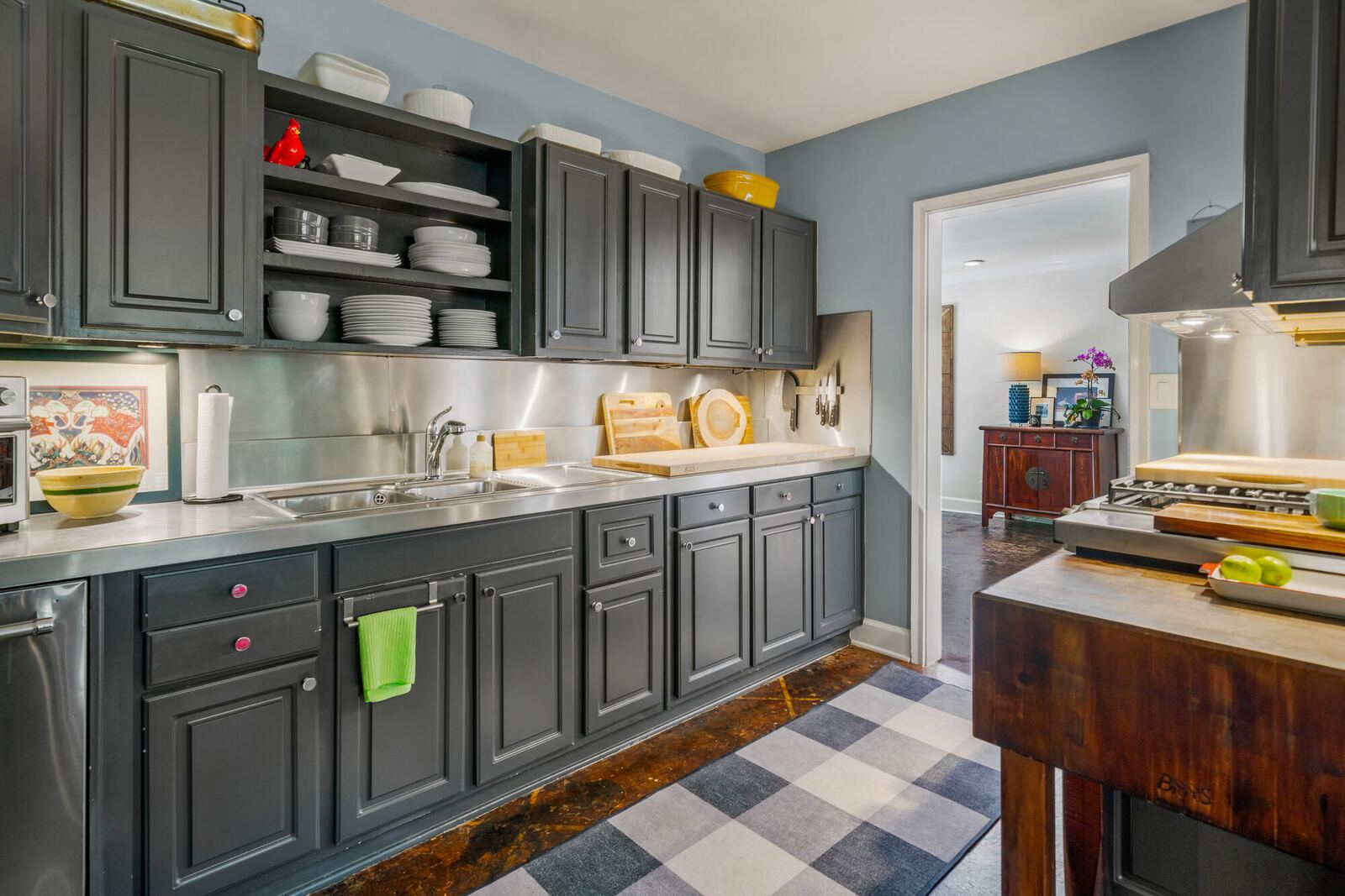kitchen-with-island-and-gingham-floor-atlanta-ga-optimized