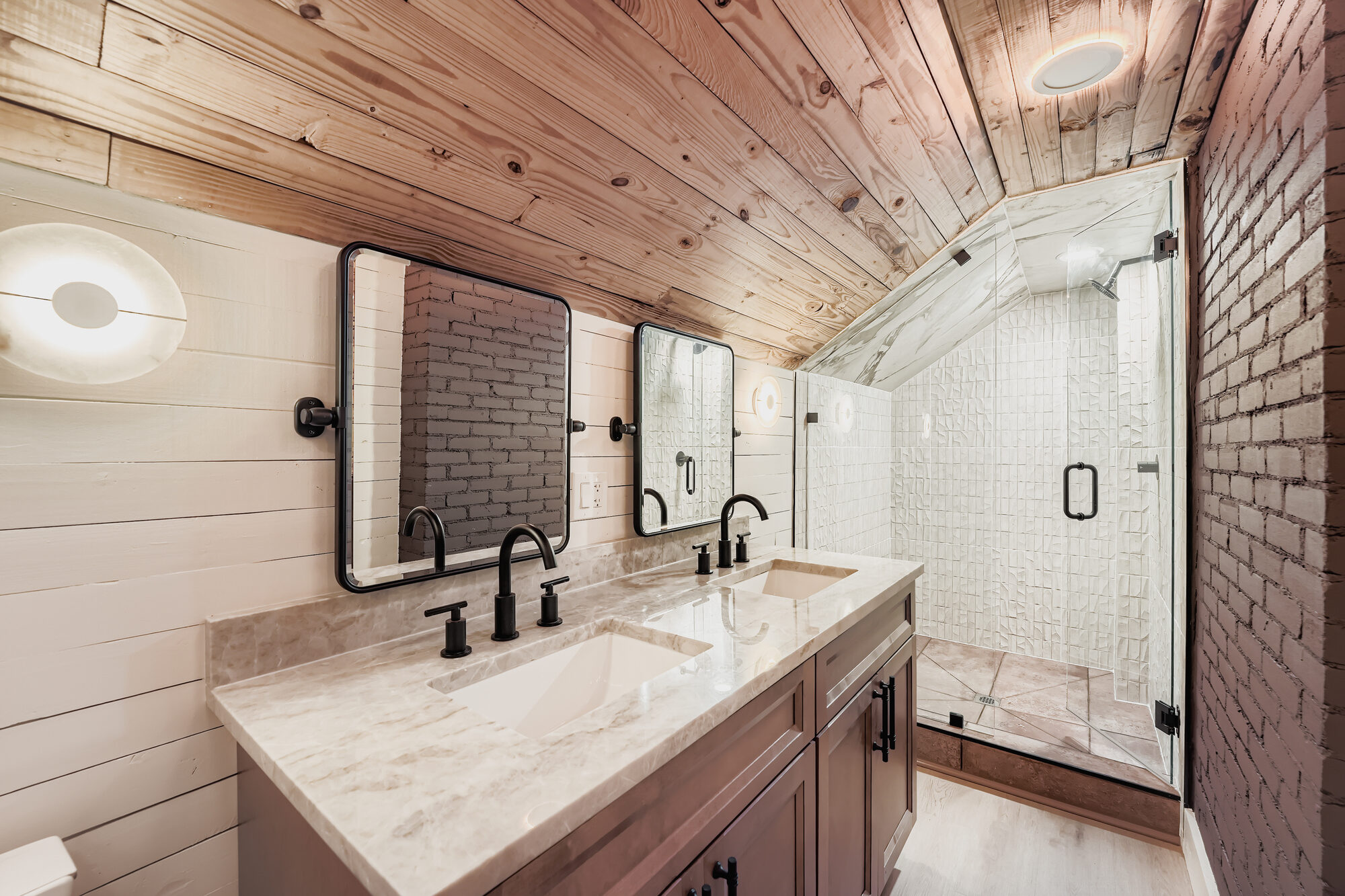 primary-bathroom-double-vanity-glass-shower-wood-ceiling-atlanta-ga-optimized