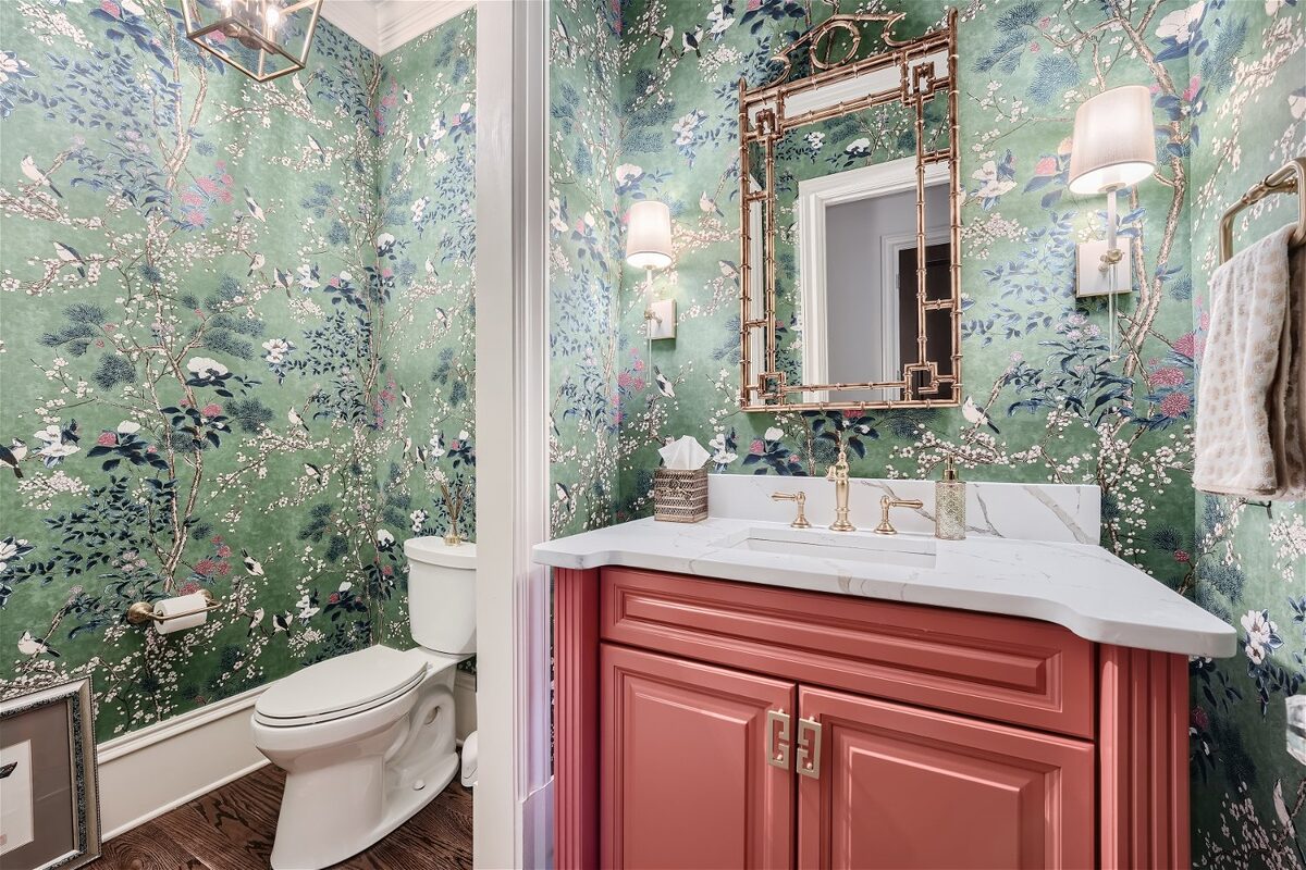 powder-room-floral-wallpaper-coral-vanity-toilet-atlanta-ga-optimized